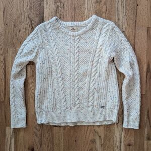 Hollister cream sweater cable knit